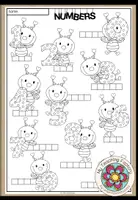 Vista previa - Hojas de trabajo - NUMBERS 1-10 - Working on words - Portada