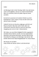 Vorschau - Lehrpläne/Lehrermaterial - Erster Brief an die Kinder - 1. Klasse - Briefvorlage - Seite 3