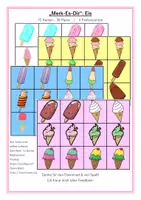 Vorschau - Spiele - sommerliches Spiel: Merk Es Dir (Eis), viele Karten / Immer 2 / Paare Finden - Deckblatt