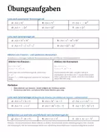 Vorschau - Arbeitsblätter - Handout zur Ableitung: Potenz- und Summenregel - Seite 1