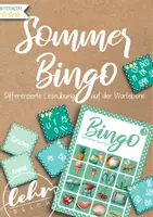 Vorschau - Spiele - Sommer Bingo - Lesespiel auf der Wortebene - Deckblatt