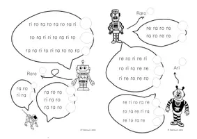 Vorschau - Arbeitsblätter - 9 Arbeitsblätter "Lesen üben - Buchstabe R/r" - Vorschule/ 1. Klasse - Seite 2
