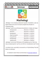 Vorschau - Arbeitsblätter - "MATHELOGIE" - KOSTENLOS --- Magische Quadrate für die Klasse 6-9 - Deckblatt