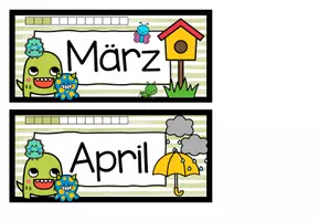 Vorschau - Poster - Klassenkalender - Tafelkalender - Hausübungstafel – Monsterklasse - Seite 3