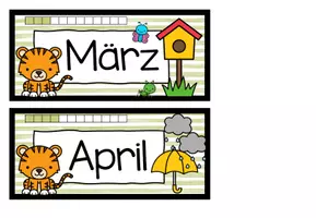 Vorschau - Poster - Klassenkalender - Tafelkalender - Hausübungstafel – Tigerklasse - Seite 3