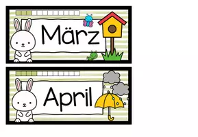Vorschau - Poster - Klassenkalender - Tafelkalender - Hausübungstafel – Hasenklasse - Seite 3