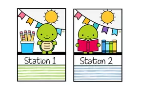 Vorschau - Poster - Stationsschilder für Stehrahmen – Stationenbetrieb – Schildkrötenklasse - Seite 2