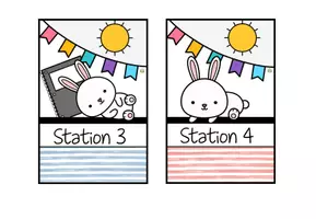 Vorschau - Poster - Stationsschilder für Stehrahmen – Stationenbetrieb – Hasenklasse - Seite 2