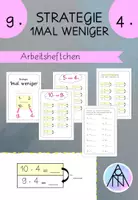 Vorschau - Arbeitsblätter - Strategieheftchen Malrechnen 1x weniger (9x und 4x) - Deckblatt