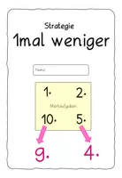 Vorschau - Arbeitsblätter - Strategieheftchen Malrechnen 1x weniger (9x und 4x) - Seite 1