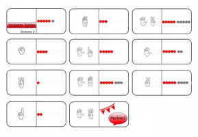 Vorschau - Spiele - Domino verliebte Zahlen --> 3 verschiedene Varianten - Seite 1
