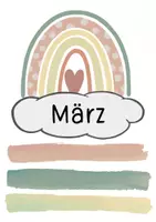 Vorschau - Poster - Geburtstagskalender, Klassenraumgestaltung, Schuljahresbeginn, Boho, Regenbogen - Seite 3