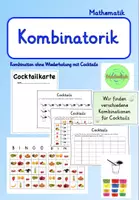 Vorschau - Arbeitsblätter - Kombinatorik - Cocktails - Kombination ohne Wiederholung - Deckblatt