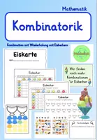 Vorschau - Stundenentwürfe - Kombinatorik - Eisbecher - Kombination mit Wiederholung - Deckblatt