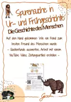 Vorschau - Arbeitsblätter - UR2 Spurensuche in Ur- und Frühgeschichte - 12. Stunde: Auf den Hund gekommen - Wie ein Feind zum besten Freund des Menschen wurde (Quellenfund auswerten, Arbeit mit YouTube-Video, Zeitungsartikel verfassen) - Deckblatt