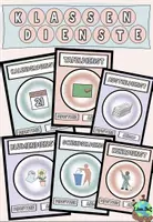 Vorschau - Mal- und Bastelvorlagen - Klassendienste zum Aufhängen - Classroom Management - Deckblatt