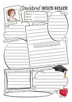 Vista previa - Unidades / Secuencias / Situaciones de Aprendizaje - Steckbrief Helen Keller Deutsch / Geschichte / bilingualer Unterricht Alemán Freebie / kostenlos - página 2