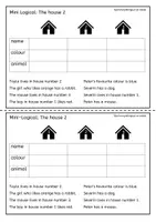 Vorschau - Arbeitsblätter - Mini Logical The house 2 - Leseverständnis für Englisch-Anfänger - Deckblatt