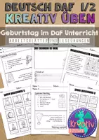 Vorschau - Arbeitsblätter - DaF: Arbeitsblätter Geburtstag - Deckblatt