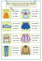 Aperçu - Feuilles d'exercices - Allemand : Cahier "Les vêtements" + Vocabulaire - Page 2