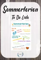 Vorschau - Arbeitsblätter - Sommer To Do Liste - Deckblatt