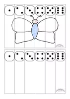 Vorschau - Arbeitsblätter - Puzzle, Würfelspiel & Schneideübung „SCHMETTERLING“ (Zahlen bis 6 & Würfel) - Seite 3