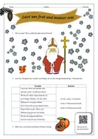 Vorschau - Arbeitsblätter - Nikolaus-Lied: Lasst uns froh und munter sein für Deutsch, DaF und DaZ - als PDF & Word - Seite 1