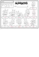 Vorschau - Arbeitsblätter - NUMBERS 1-10 - Picture Dictionary (Worksheet) - Seite 2