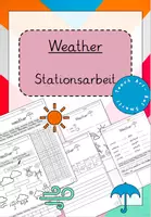 Vorschau - Arbeitsblätter - Stationenlernen - Weather and days of the week - Deckblatt