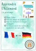 Aperçu - Feuilles d'exercices - Allemand : Cahier "Le printemps" + Vocabulaire - Page de couverture
