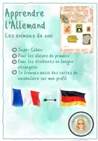 Aperçu - Feuilles d'exercices - Allemand : Cahier "Les animaux du zoo" + Vocabulaire - Page de couverture