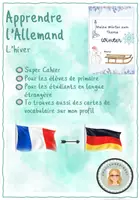 Aperçu - Feuilles d'exercices - Allemand : Cahier "L'hiver" + Vocabulaire - Page de couverture
