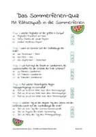 Vorschau - Arbeitsblätter - Das Sommerferien-Quiz: Mit Rätselspaß in die Sommerferien - Seite 3