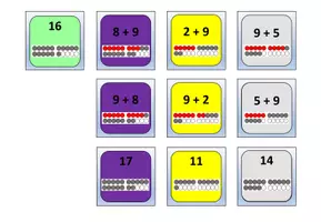 Vorschau - Spiele - Paarspiel Rechentrick: Tauschaufgaben (mit Farben) --> einfache Variante ZR 20 - Seite 2