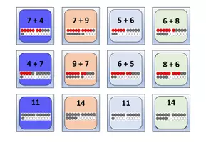 Vorschau - Spiele - Paarspiel Rechentrick: Tauschaufgaben (mit Farben) --> einfache Variante ZR 20 - Seite 3