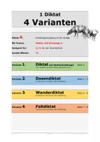 Vorschau - Arbeitsblätter - 4 Diktatformen zum RS-Thema "Wörter mit Dehnungs -h" (4) - Deckblatt