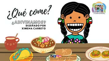 Vista previa - Manualidades / Dibujos para colorear - Paquete: ¿Qué come? Alimentos mexicanos. - página 1