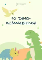 Vorschau - Mal- und Bastelvorlagen - 10 Dinosaurier-Ausmalbilder für Kinder - Deckblatt