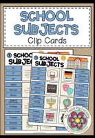 Vista previa - Refuerzo / NEE / Materiales de apoyo - SCHOOL SUBJECTS - Clip Cards (2 versions) - Portada