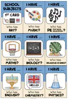 Vista previa - Juegos / Gamificación - SCHOOL SUBJECTS - I have...who has...? - página 2