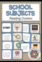 Vista previa - Juegos / Gamificación - SCHOOL SUBJECTS - Reading Domino - Portada
