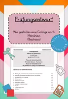 Vorschau - Stundenentwürfe - Prüfungsentwurf - Wir gestalten eine Collage nach Mondrian - Deckblatt