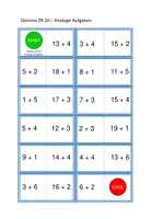 Vorschau - Stationenlernen - Dominos zur Addition im zweiten Zehner (ZR 20) - Seite 1