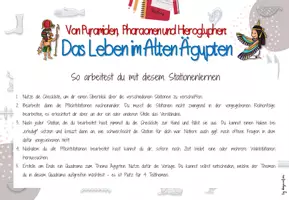 Vorschau - Arbeitsblätter - UR3 Eine Frühe Hochkultur: Die Ägypter - 3.-12. Stunde Stationenlernen&Quadrama: Von Pyramiden, Pharaonen und Hieroglyphen - Das Leben im Alten Ägypten (Komplettversion) - Seite 3