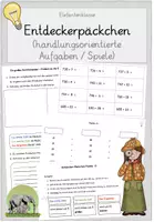 Vorschau - Arbeitsblätter - Entdeckerpäckchen / schöne Päckchen handlungsorientierte Aufgaben (Klasse 2-5) - Deckblatt