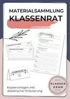 Vorschau - Arbeitsblätter - Materialsammlung für den Klassenrat - Deckblatt