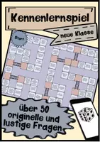 Vorschau - Spiele - Kennenlernspiel, originelle und lustige Fragen, zum Schuljahresbeginn, Brettspiel - Deckblatt