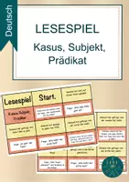 Vorschau - Spiele - Lesespiel Kasus Subjekt Prädikat - Deckblatt
