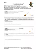 Vorschau - Arbeitsblätter - Arbeitsblatt Versuche zur Brandbekämpfung (Chemie - Feuer) - Seite 1
