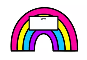 Vorschau - Arbeitsblätter - Regenbogen Steckbrief auf ENGLISCH für die erste Schulwoche - Seite 1
